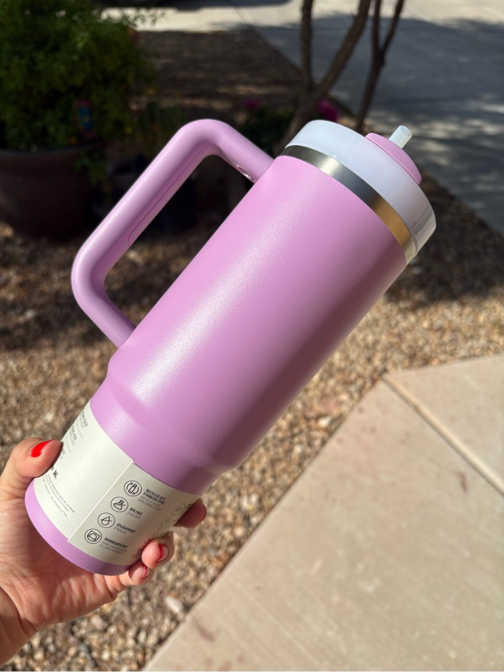 Stanley Lilac Quencher Tumbler with Handle and Straw - Picture 3 of 5